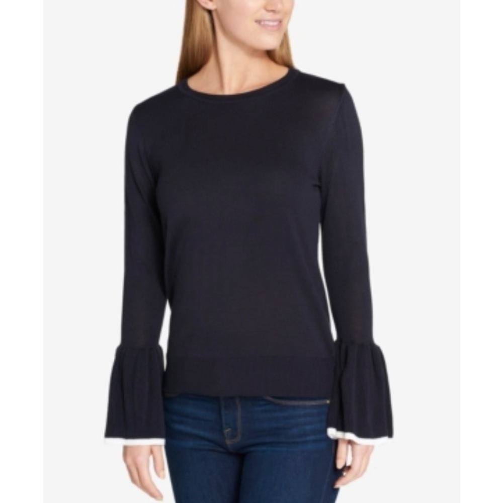 Tommy Hilfiger Tipped Bell-Sleeve Sweater